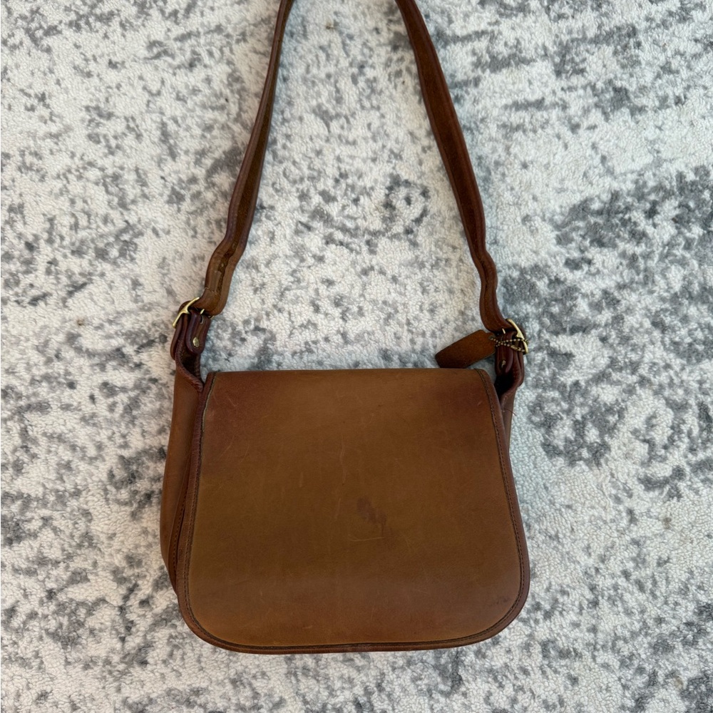 Coach Tan Leather Shoulder Bag